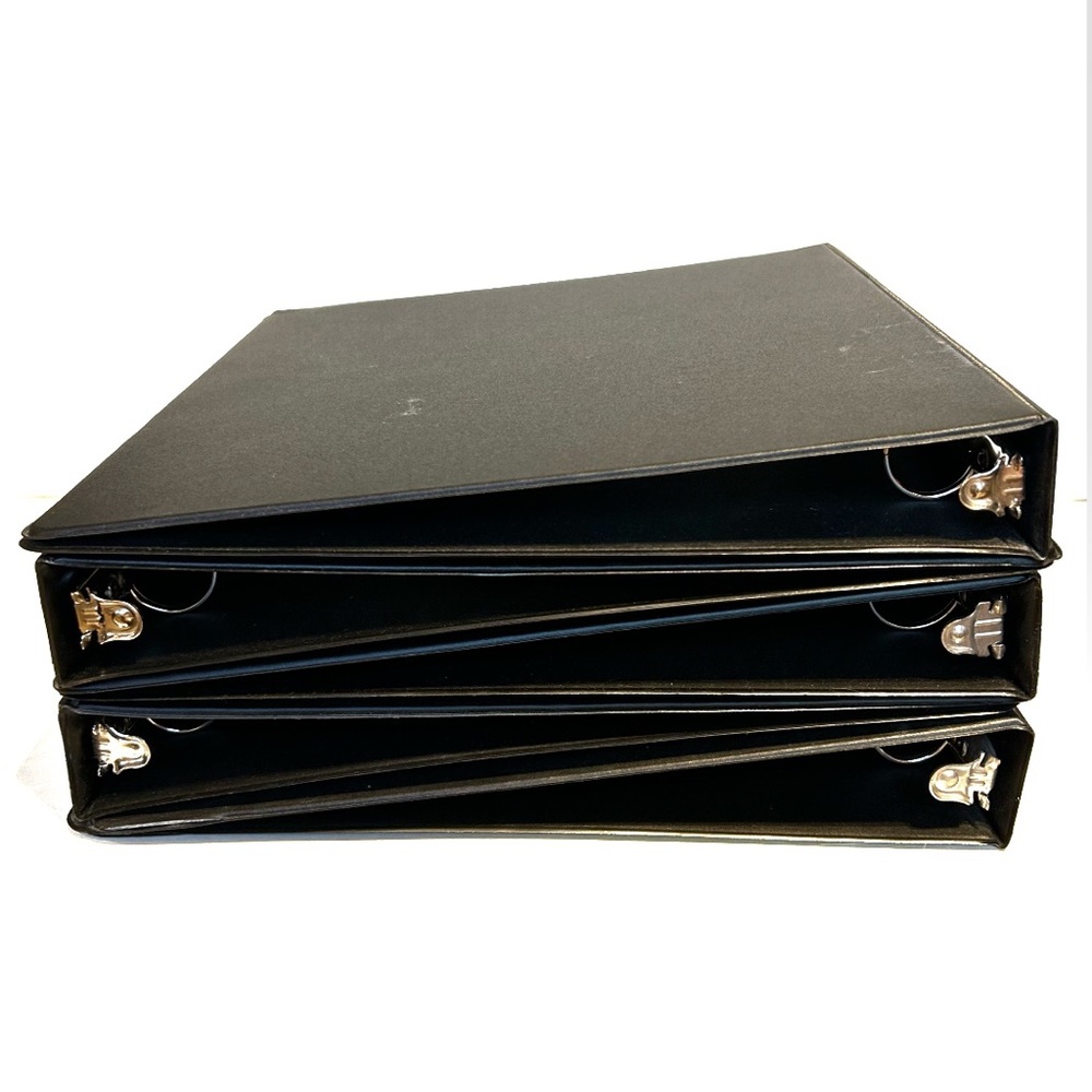 Black 3-Ring 1 Inch Binders Lot of 5 School Office Work Teacher Student Folders